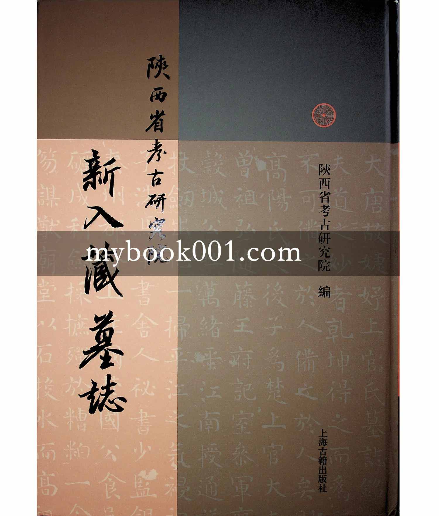 《陕西省考古研究院新入藏墓志》全1巨册 PDF高清 上海古籍出版社2019封面