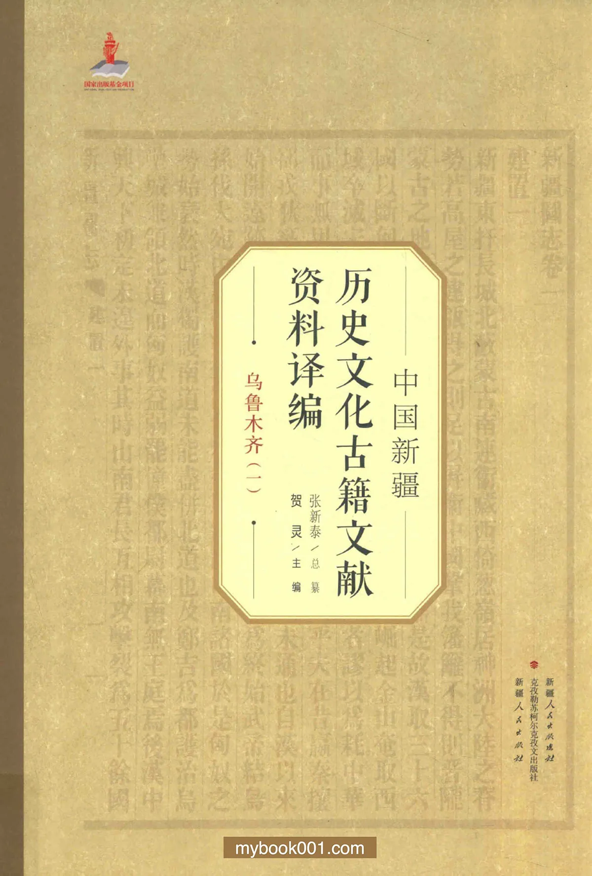 《中国新疆历史文化古籍文献资料译编》全40册 PDF文件 新疆人民出版社2016封面