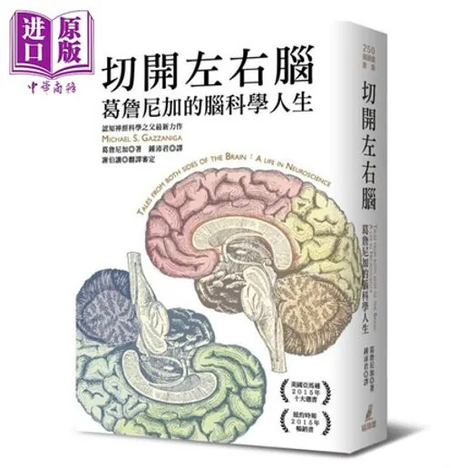 切开左右脑 葛詹尼加的脑科学人生 港台原版 Gazzaniga 猫头鹰 大脑科学封面